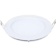 Plafon Led Embutir Redondo 18W 6500K Leitoso Blumenau, Branco