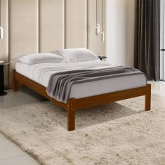 Cama Casal Turca em Madeira Maciça Castanho