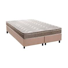 Cama Box Queen: Colchão Ortopédico Paropas D33 Anatômico Confort Ultra Firme + Base Crc Suede Clean (158x198)