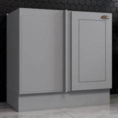 Armário de Cozinha para Canto Americana 1 Porta 100% Mdf Cinza - Henn