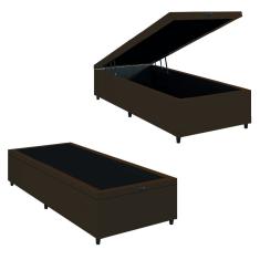 Cama Box com Baú 0,96m com 41cm de Altura Prince Marrom