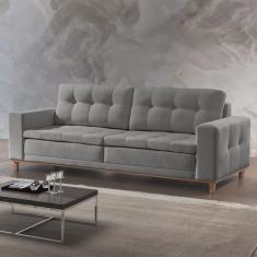 Sofá 3 Lugares 210cm Molas Ensacadas Living Braúna Paropas by Ecosono