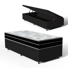 Cama Box Baú com Colchão de Espuma D45 Anjos Pillow In OrtoConfort Sol