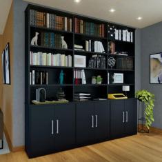 Estante de Livros 6 Portas 5 Prateleiras Moderno - Foscarini