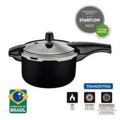 Panela de Pressão Tramontina Vancouver Effect 6L em Alumínio com Reves