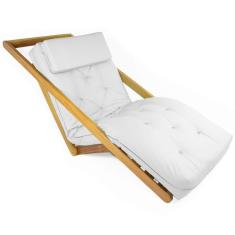 Poltrona Reclinável Futon New York Acquablock Off White R9 Design Futon