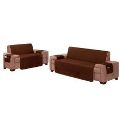 Capa Protetora Para Sofá 2 E 3 Lugares Tabaco