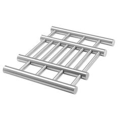 GENERIC Descanso de Panela Retrátil 2 em 1 Aço Inox Prata