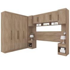 Guarda Roupa Modulado Casal Módena 01 Nogal Touch 77001