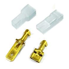 Kit Terminal Macho 6,3mm e Terminal de encaixe Femea e Capas