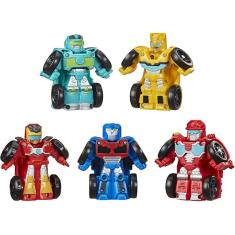 Brinquedo colecionável de robô Transformers 5-Pack com mini carros de 2 polegadas