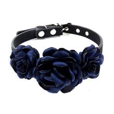 PETFAVORITES Coleira para cães e gatos com flores dos namorados - coleira de casamento de camurça para filhotes de cachorro pequeno - acessórios de roupas chihuahua Yorkie, roupas de fantasia, fivela