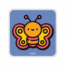 Quebra Cabeça Infantil De Madeira Encaixe Animais Borboleta Babebi