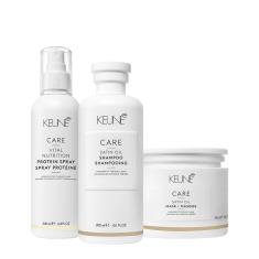 Kit Keune Care Satin Oil Shampoo Máscara e Vital Nutrition Protein (3 produtos)  feminino