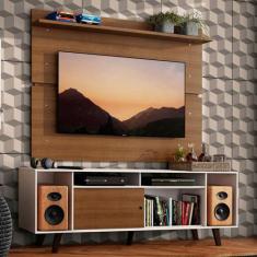 Rack Madesa Cancun com Pés e Painel para TV até 65 Polegadas - Branco/