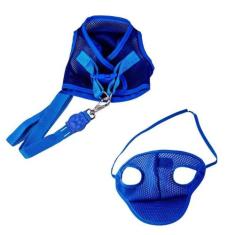 Kit Boné E Coleira Peitoral Com Guia Vermelho Pp - Nicapet