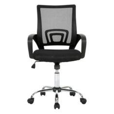 Cadeira de Escritório Multilaser Executive Cromada Preta GA197