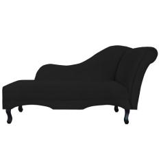 Recamier Namoradeira Divã Lado Esquerdo Olivia Suede Preto - DS Estofa