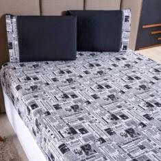 Jogo de Cama Lençol Refúgio Casal Padrão Percal Luxo 3 Peças - Sucadu 