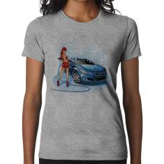 Baby Look Lava Jato Garota - Foca na Moda, Cinza, M