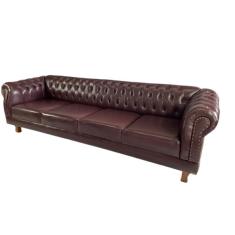 Sofá chesterfield Duque 2,60 Corano café 4 lugares