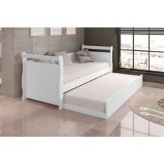 Bicama babá infantil solteiro framar bella branco mdf