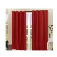Cortina Blackout 400X280 Colecao Nova  Admirare, Vermelho
