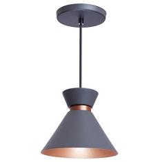 Pendente Lustre Luminária Berlin 15cm Cinza
