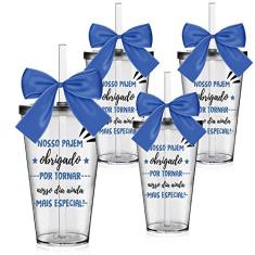 4 Copos Convite Personalizados Agradecimento para Pajem