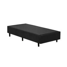 Base Cama Box Solteiro Suede Preto RC Sono Leve 38x88x188