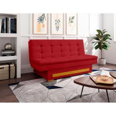 Sofa Cama com Baú Berilo Vermelho