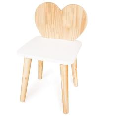 Cadeira Infantil de Madeira Coração (Pinus)
