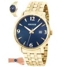 Relógio Magnum Masculino Ref: Ma34594a Casual Dourado