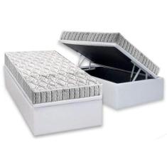 Cama Box Baú Solteiro: Colchão Espuma Anjos D33 Orthosono + Base CRC C
