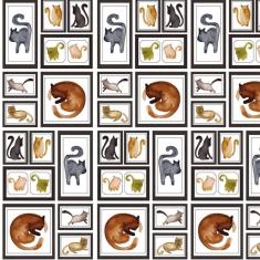 Papel De Parede Porta Retrato Gatos Adesivo Decorativo