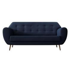 Sofá 3 Lugares Beegees Linho Azul Marinho