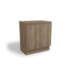 Balcão Cozinha p/Cooktop Maxxi G744 top 2 Portas c/Tampo 80cm Nogal/Nogal - Kappesberg