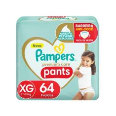 Fralda Pampers Premium Care Pants Calça Tam. XG - 11 a 15kg 64 Unidade