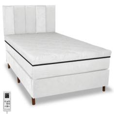 Conjunto Colchão Compact Magnético com Massageador Cama Box e e Cabece