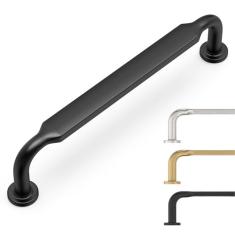 9BUILD Pacote com 10 puxadores de armário preto fosco de 12,7 cm puxadores de armário de cozinha para armários puxadores de armário puxadores de armário puxadores de cômoda pretos puxadores de gaveta