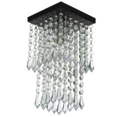 Lustre Plafon De Cristal Acrilico Spark Preto Maravilhoso - MARRYLUZ