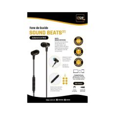 Fone de ouvido sound beats I2GO intra-auricular com microfone