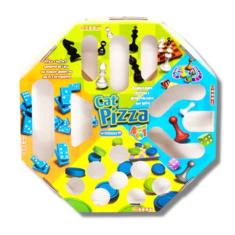 Pet Games Comedouro Brinquedo Para Felinos Cat Pizza 4 Em 1 Para Gatos