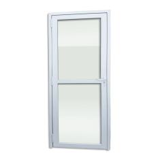 Porta de PVC 216x70cm Com 2 vidros  inferior temperado ITEC Brimak Branco