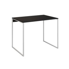 Mesa para Escritório Industrial Base Ferro Branco Tampo Mdp Preto 90x50