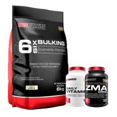 Kit massa extrema -1 x Hipercalórico Bulking 6kg+ 1 Zma+ 1 Daily vitaminico - Bodybuilders-Unissex