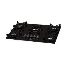 Fogao Cooktop Fischer 5 Queimadores Fit Line Gas Mesa Vidro P