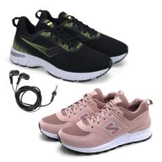 Tênis Feminino Esporte Academia + Fone de Ouvido Fio Kit 2-Feminino
