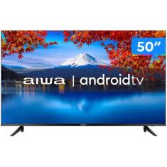 Smart TV 50 4K D-LED AIWA VA Wi-Fi Bluetooth - Google Assistente 3 HDM