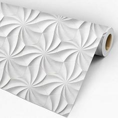 Papel de Parede 3D Adesivo Lavável Geométrico Flores AutoRelevo